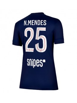 Paris Saint-Germain Nuno Mendes #25 Replika Hemmakläder Dam 2025-26 Kortärmad
